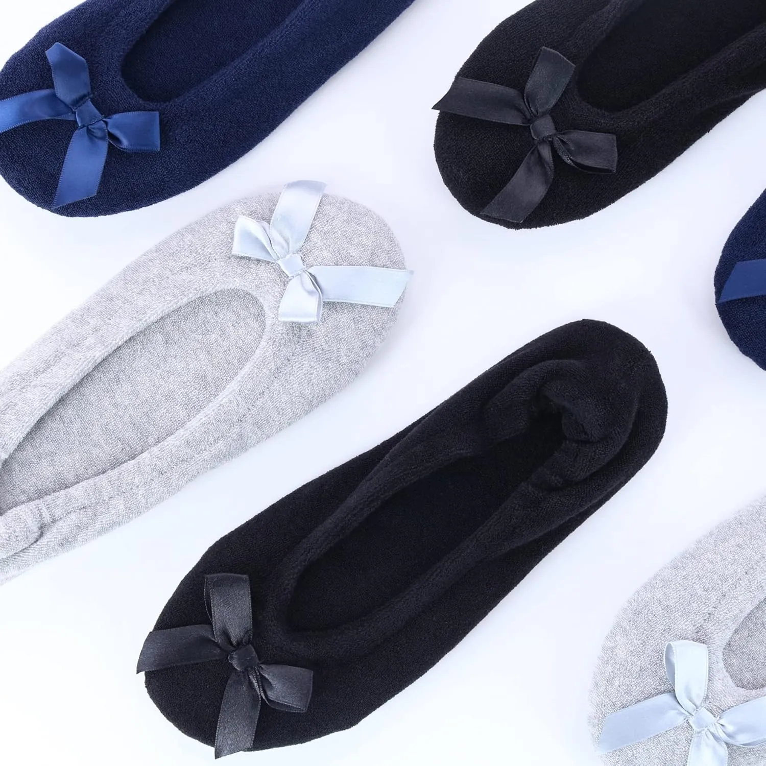 CTM® Women's Terry Ballerina Slipper House Shoe