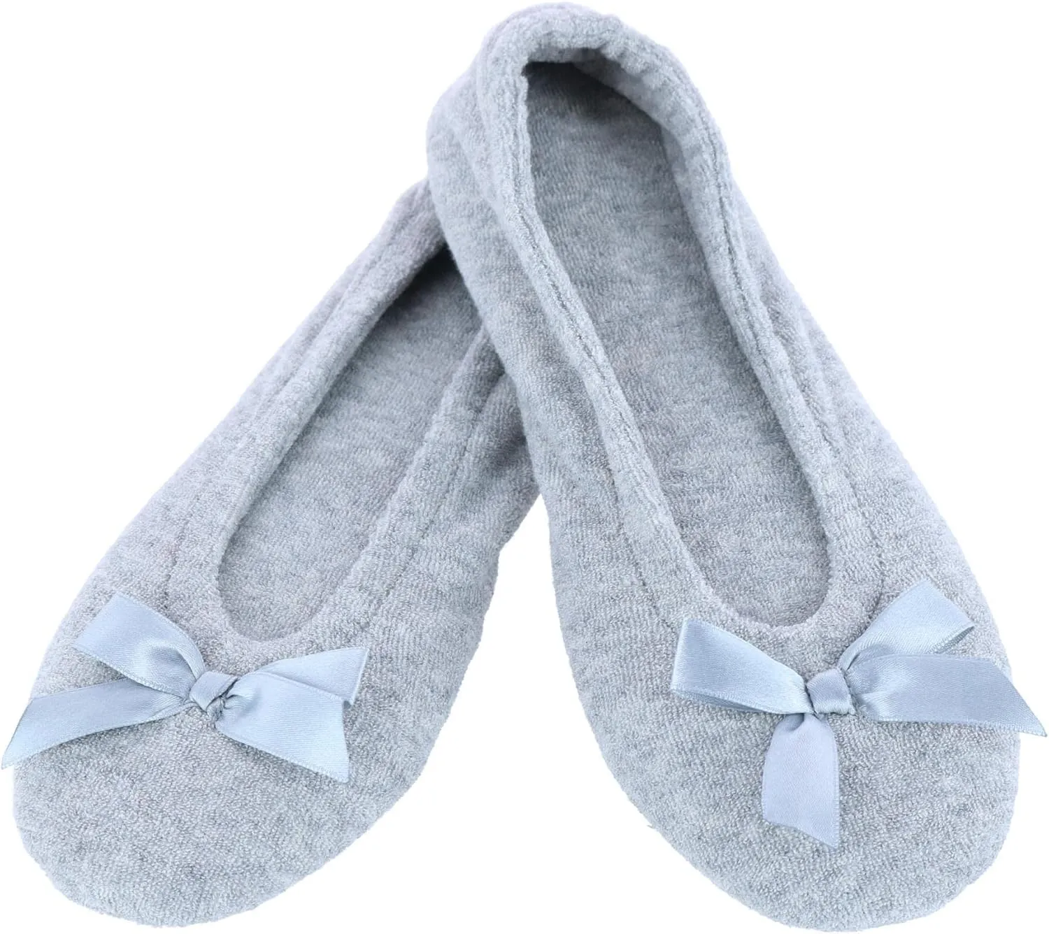 CTM® Women's Terry Ballerina Slipper House Shoe