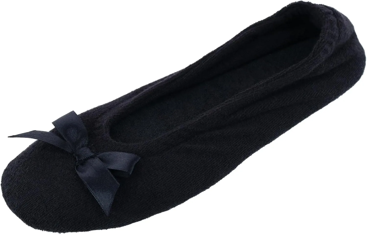 CTM Women's Terry Ballerina Slipper House Shoe