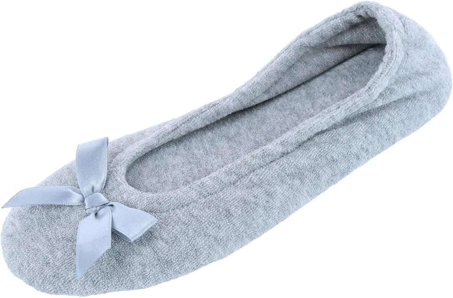 CTM® Women's Terry Ballerina Slipper House Shoe