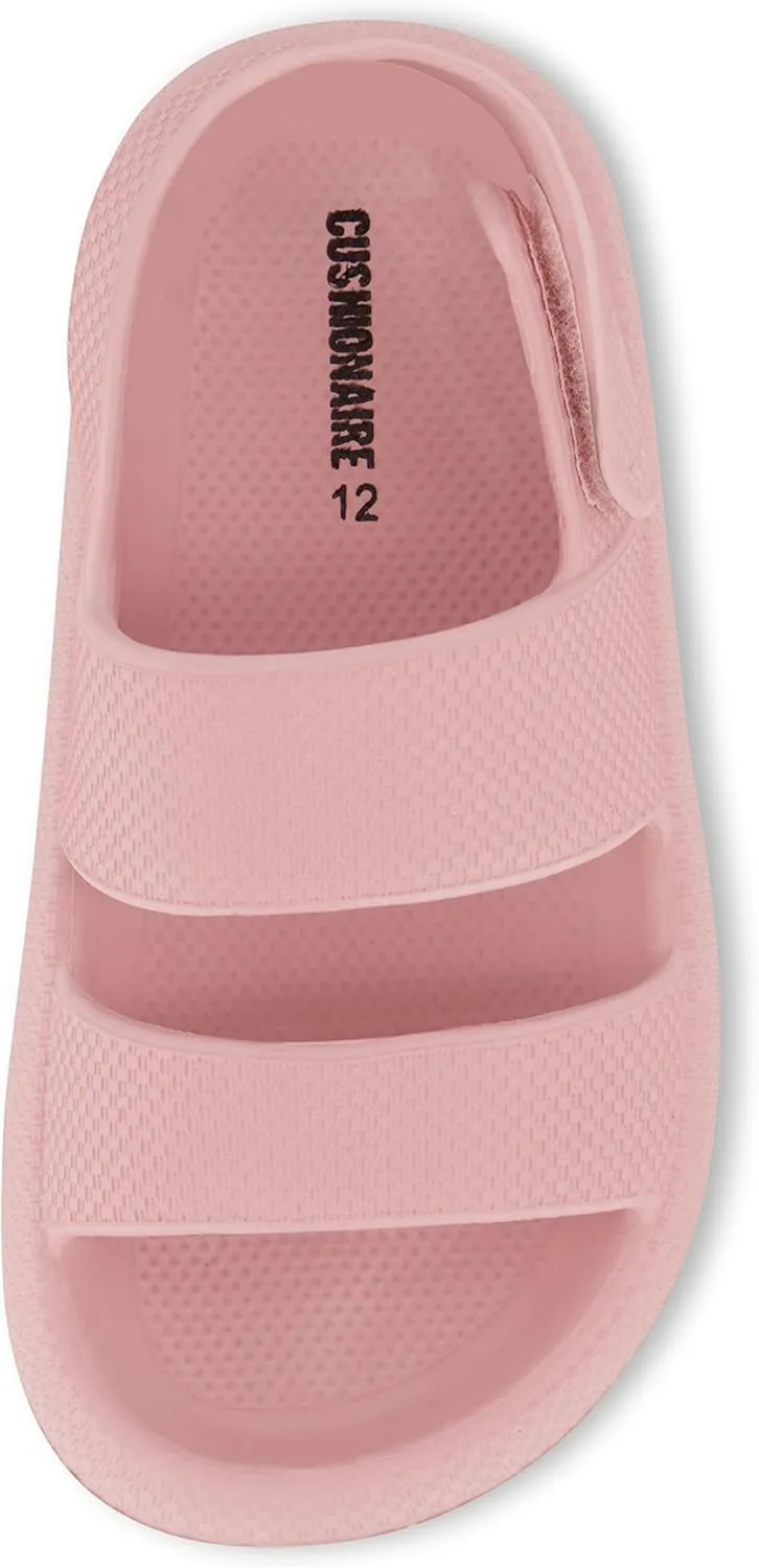CUSHIONAIRE Kid's Fuji sandal with adjustable strap and  Comfort