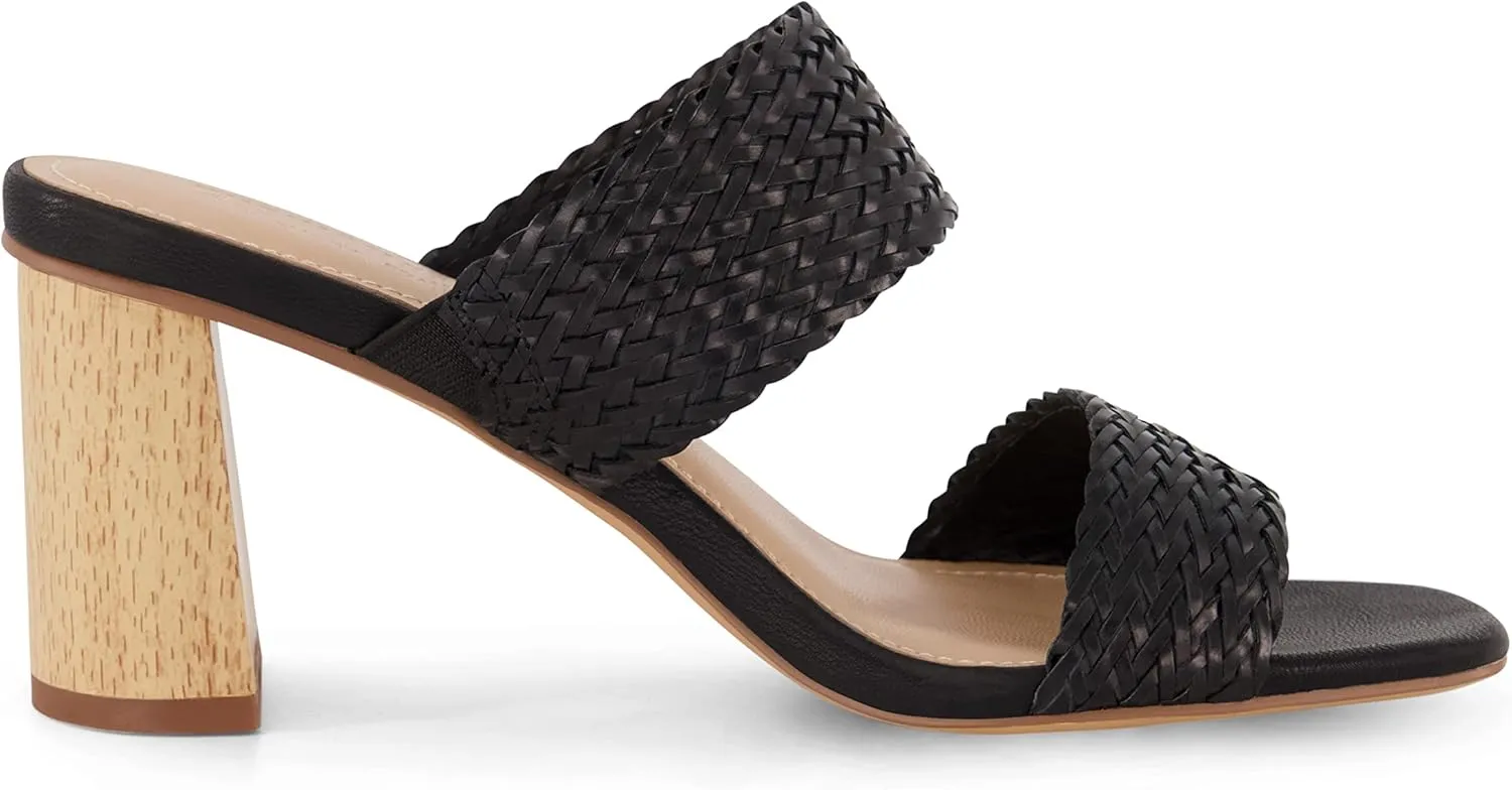 CUSHIONAIRE Women's Ilya woven heel sandal  Memory Foam