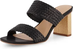 CUSHIONAIRE Women's Ilya woven heel sandal  Memory Foam