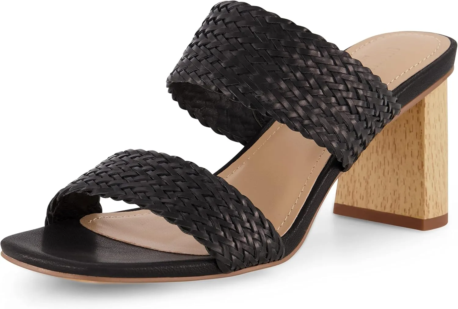 CUSHIONAIRE Women's Ilya woven heel sandal  Memory Foam