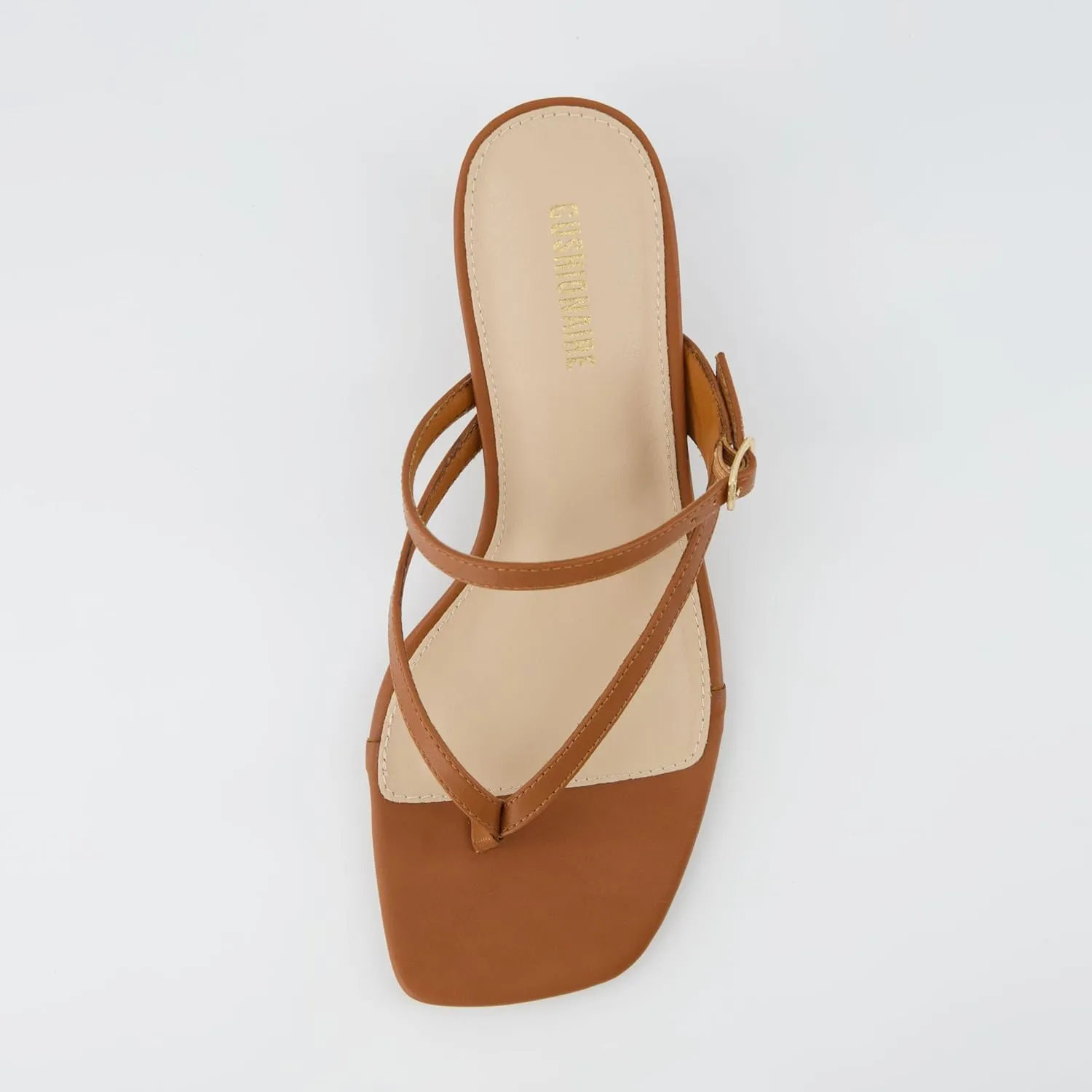 CUSHIONAIRE Women's Madrid Strappy Kitten Heel Sandals  Memory Foam, Wide Widths Available