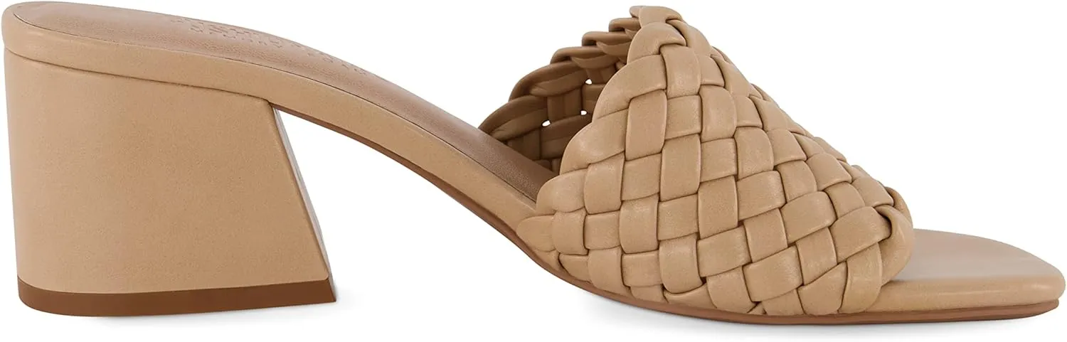 CUSHIONAIRE Women's Tasha woven heel sandal  Memory Foam