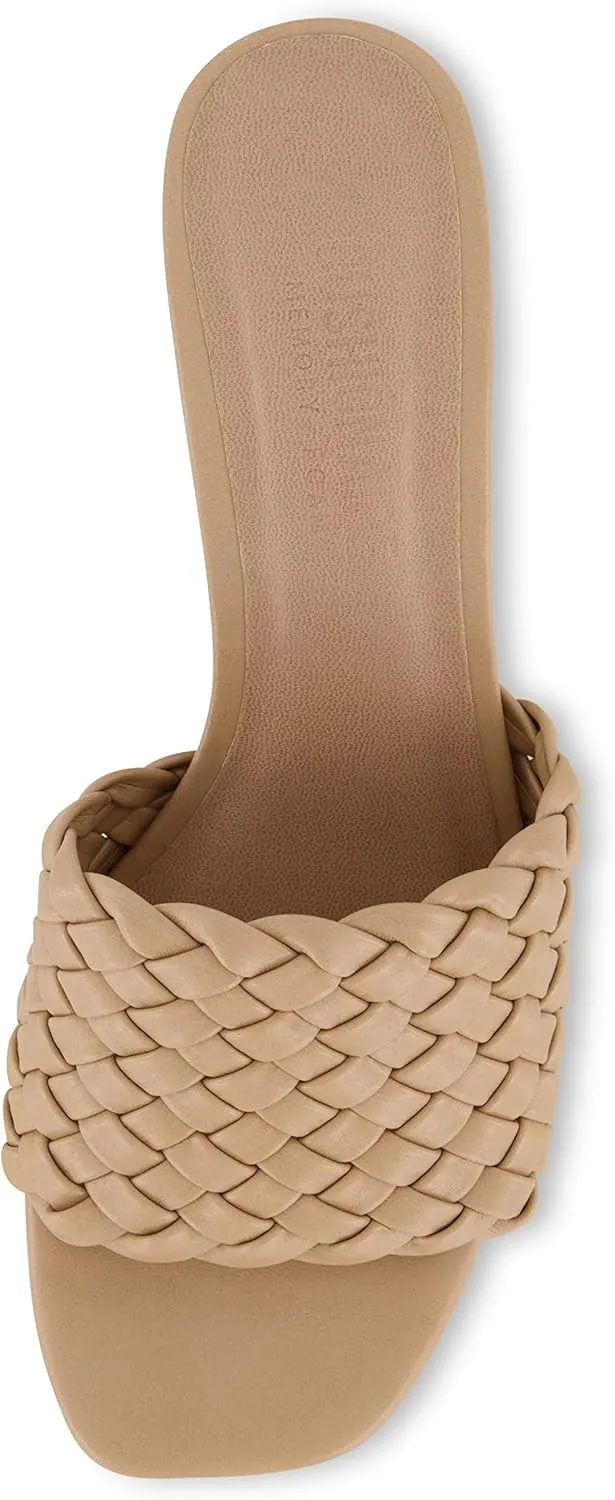CUSHIONAIRE Women's Tasha woven heel sandal  Memory Foam