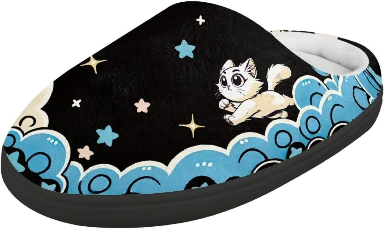 Cute Kids Slippers for Boys and Girls, Soft Warm Home Slippers for Winter, Anti-Slip Closed Toe Fuzzy Slippers