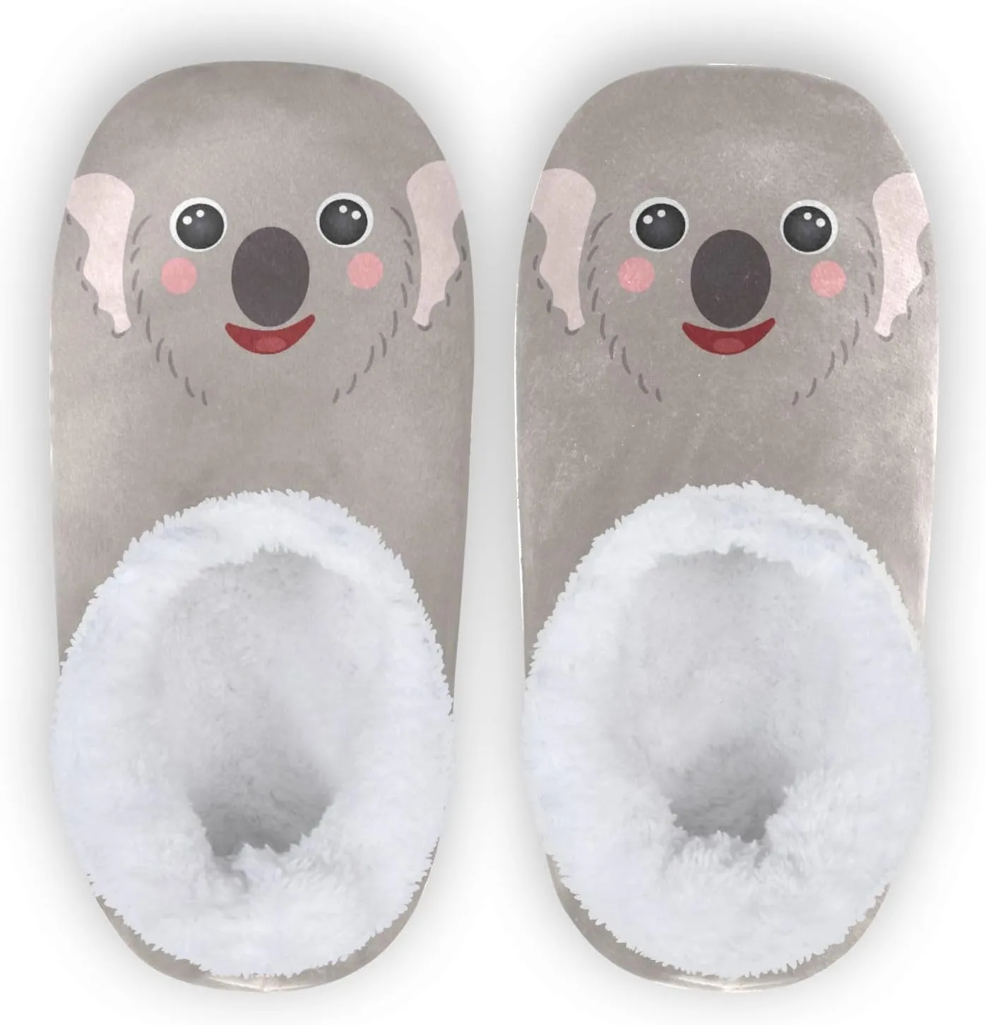 Cute Koala Bear Indoor House Slippers Spa Winter Slipper Home Slippers Soft Memory Foam Slipper Non Slip for Travel Hotel Bedroom Shoes M