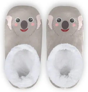 Cute Koala Bear Indoor House Slippers Spa Winter Slipper Home Slippers Soft Memory Foam Slipper Non Slip for Travel Hotel Bedroom Shoes M