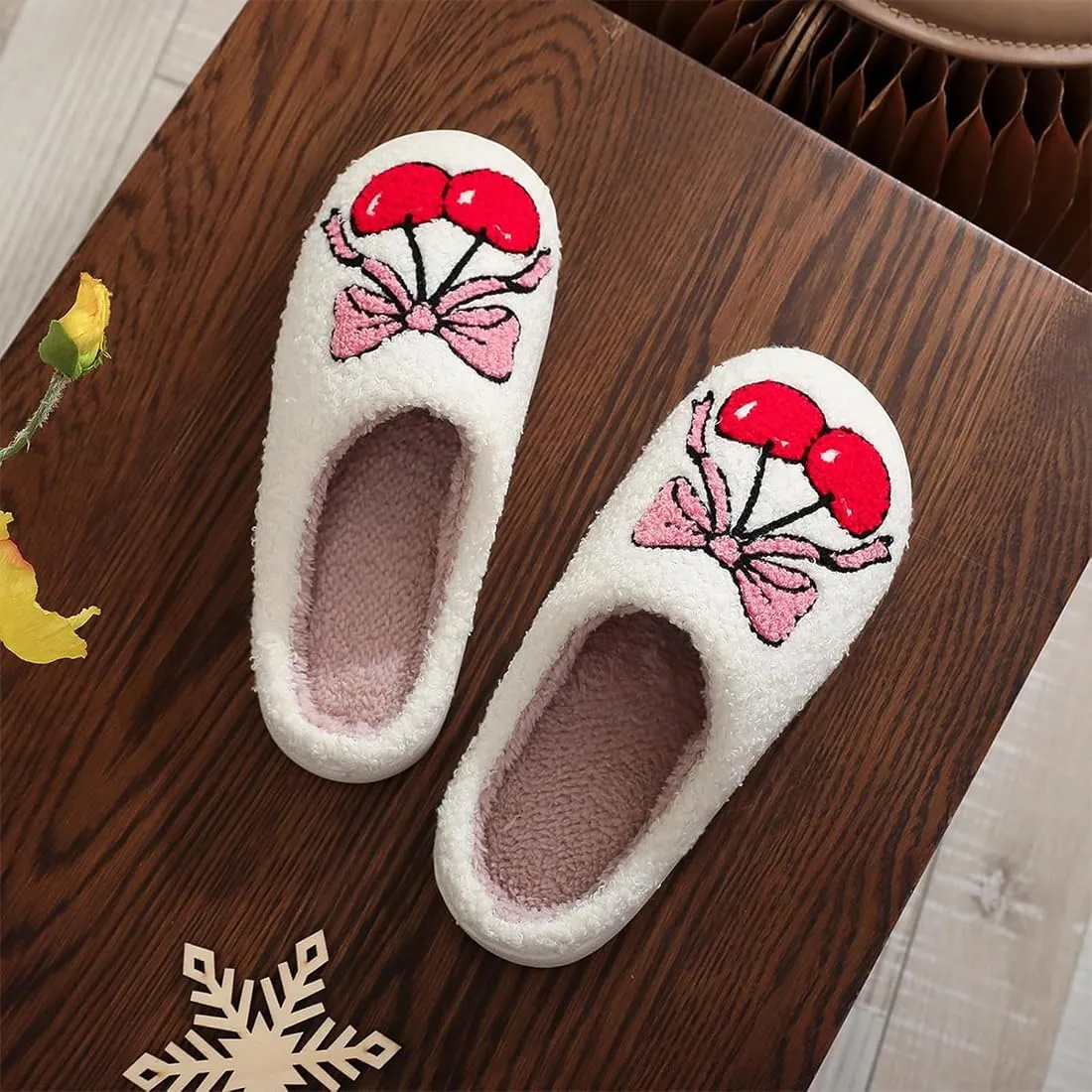 Cute Slippers For Women Men Fuzzy Cushioned Comfort Slip-On House Shoes Memory Foam Slippers