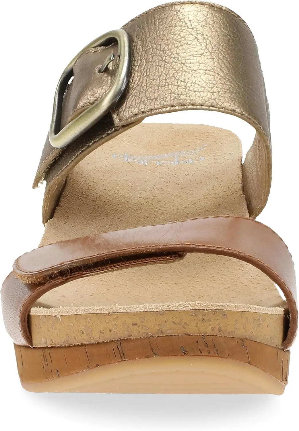 Dansko Shannon Slip-On Wedge Sandal for Women - Cork/EVA Wedge with Arch Support -Fully Adjustable Straps-Versatile Casual to Dressy Footwear