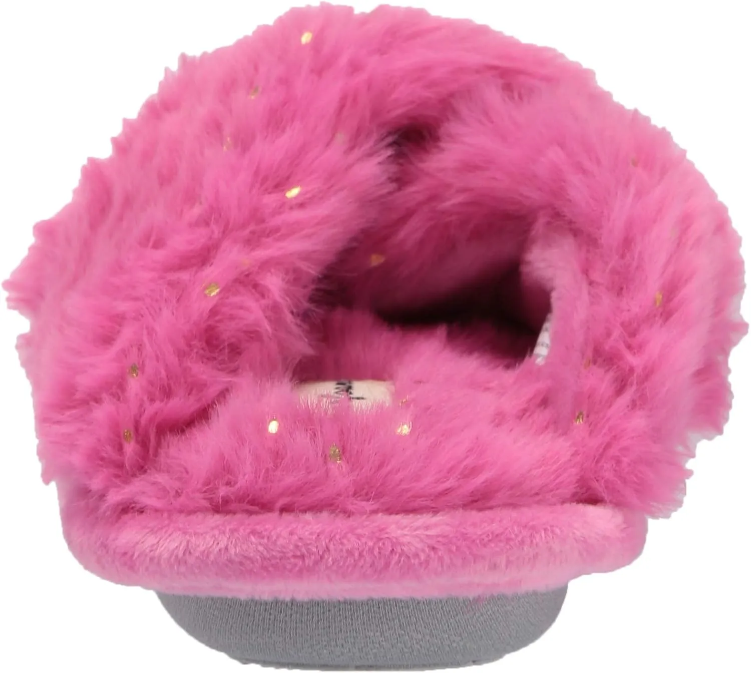 Dearfoams Kids' Ava Furry Crossband Slide Slipper