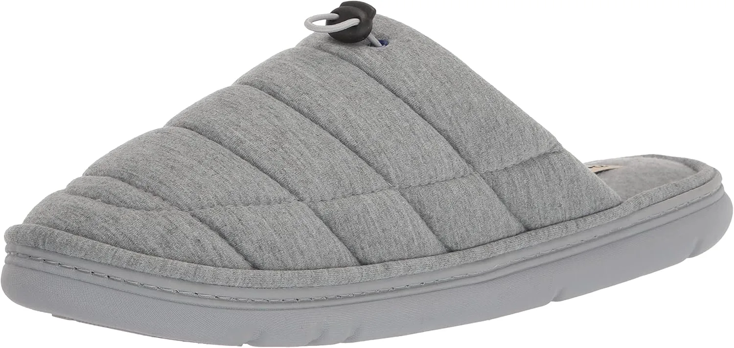 Dearfoams Men's Austin Quilted Memory Foam Sweatshirt Scuff Slipper