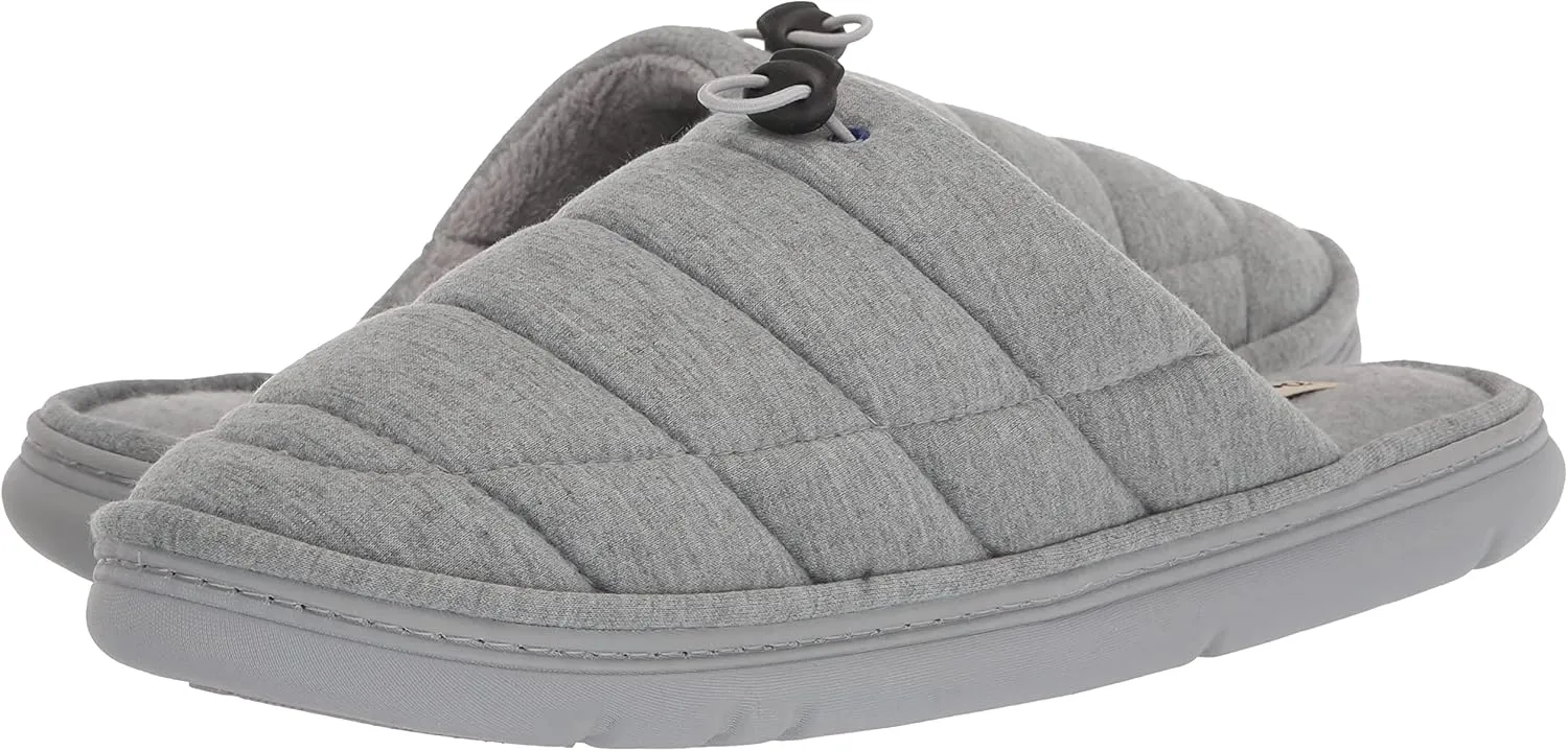 Dearfoams Men's Austin Quilted Memory Foam Sweatshirt Scuff Slipper