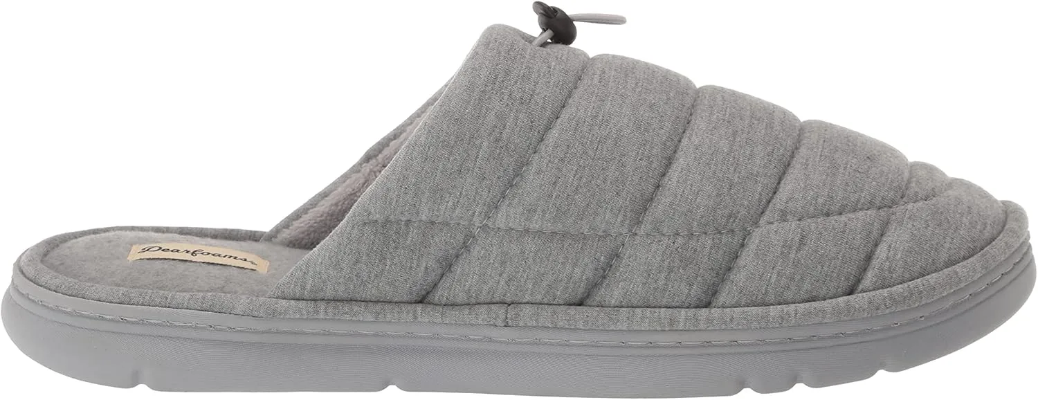 Dearfoams Men's Austin Quilted Memory Foam Sweatshirt Scuff Slipper