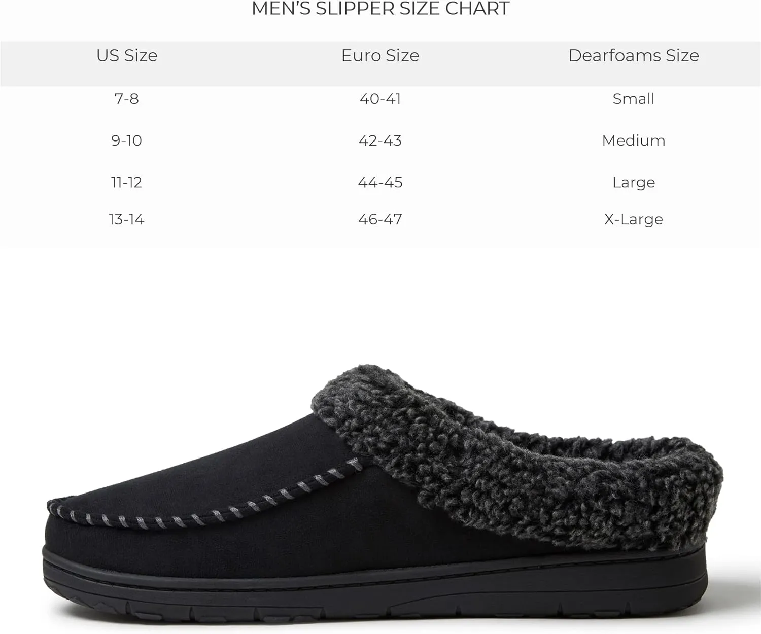 Dearfoams Mens Indoor/Outdoor Breathable Memory Foam Brendan Clog House Shoe Slipper with Wide Widths