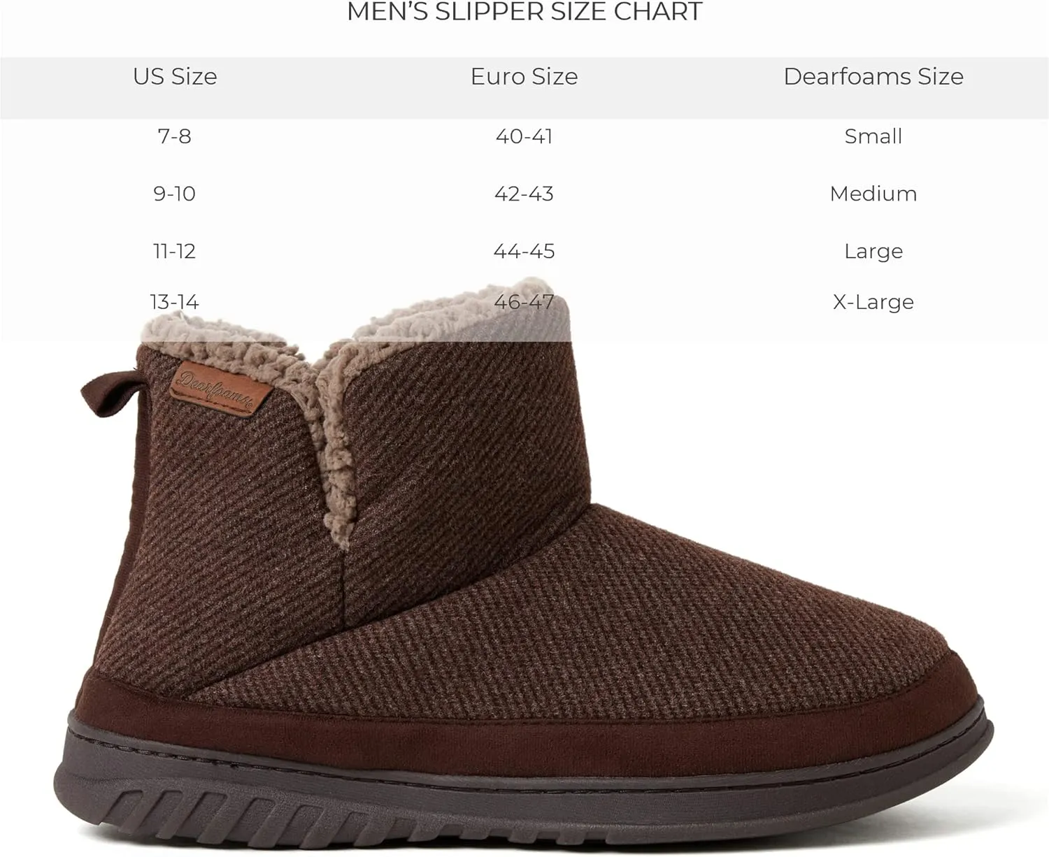 Dearfoams Men's James Woven Indoor/Outdoor Memory Foam Boot Slipper