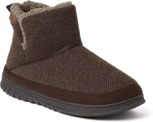 Dearfoams Men's James Woven Indoor/Outdoor Memory Foam Boot Slipper