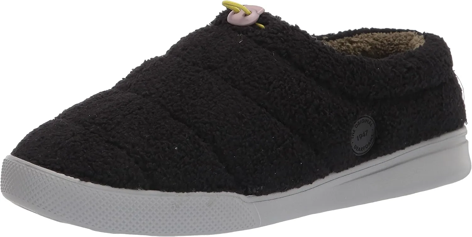 Dearfoams Men's Tatum Teddy Sport Lounge Clog Slipper