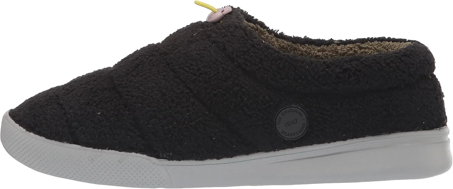 Dearfoams Men's Tatum Teddy Sport Lounge Clog Slipper