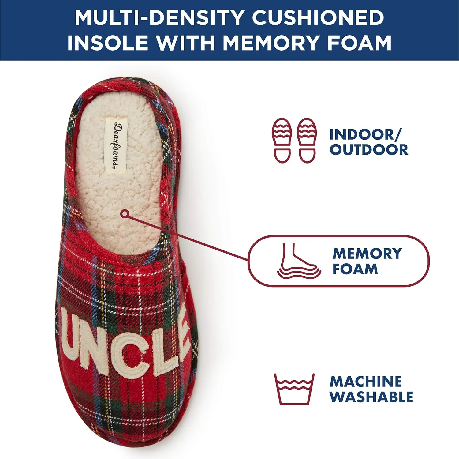 Dearfoams Men's Uncle Bear Slipper