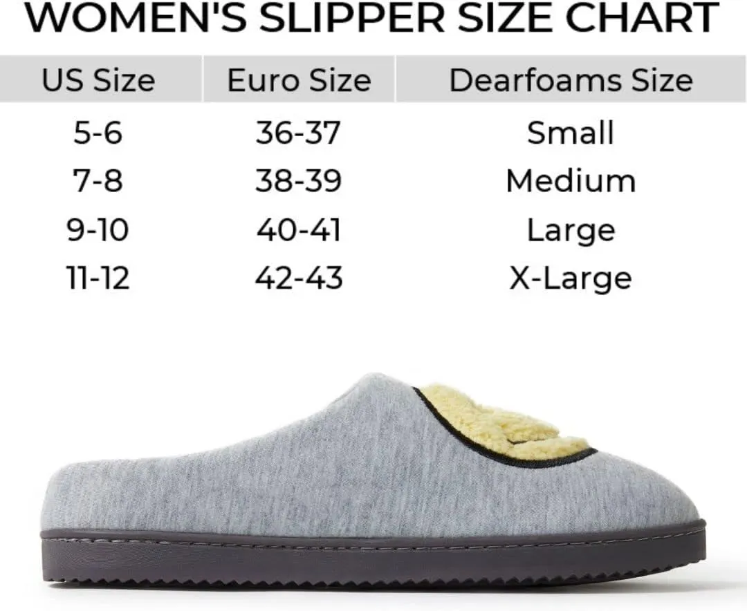 Dearfoams Unisex Adult Smile Icon Retro Preppy Slipper