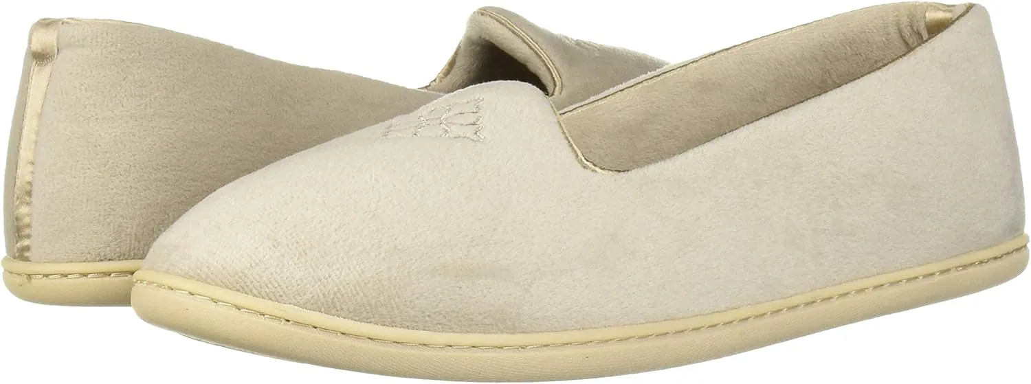 Dearfoams Women's Cozy Memory Foam Indoor Rebecca Closed Back House Ballet Slipper with Wide Widths