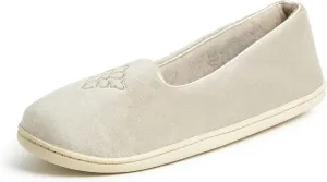 Dearfoams Women's Cozy Memory Foam Indoor Rebecca Closed Back House Ballet Slipper with Wide Widths