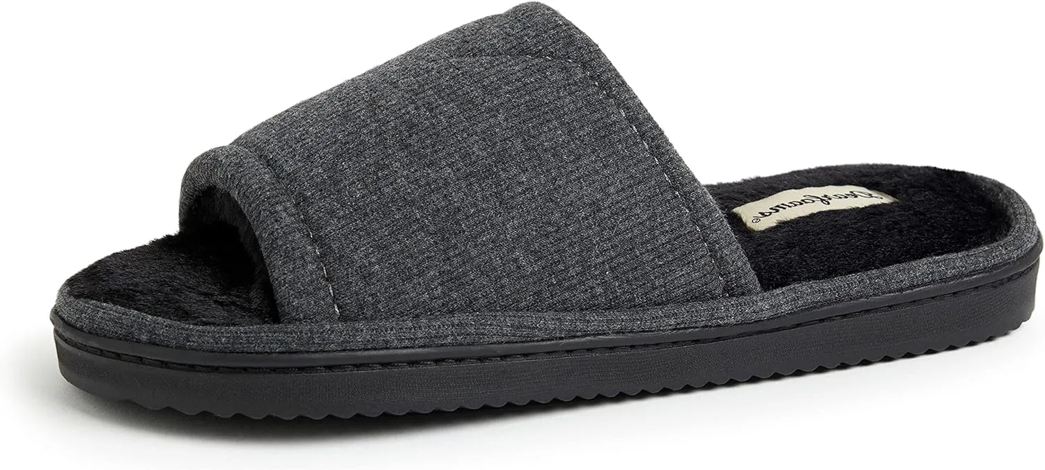 Dearfoams Women's Demi Rib Knit Slide Slipper