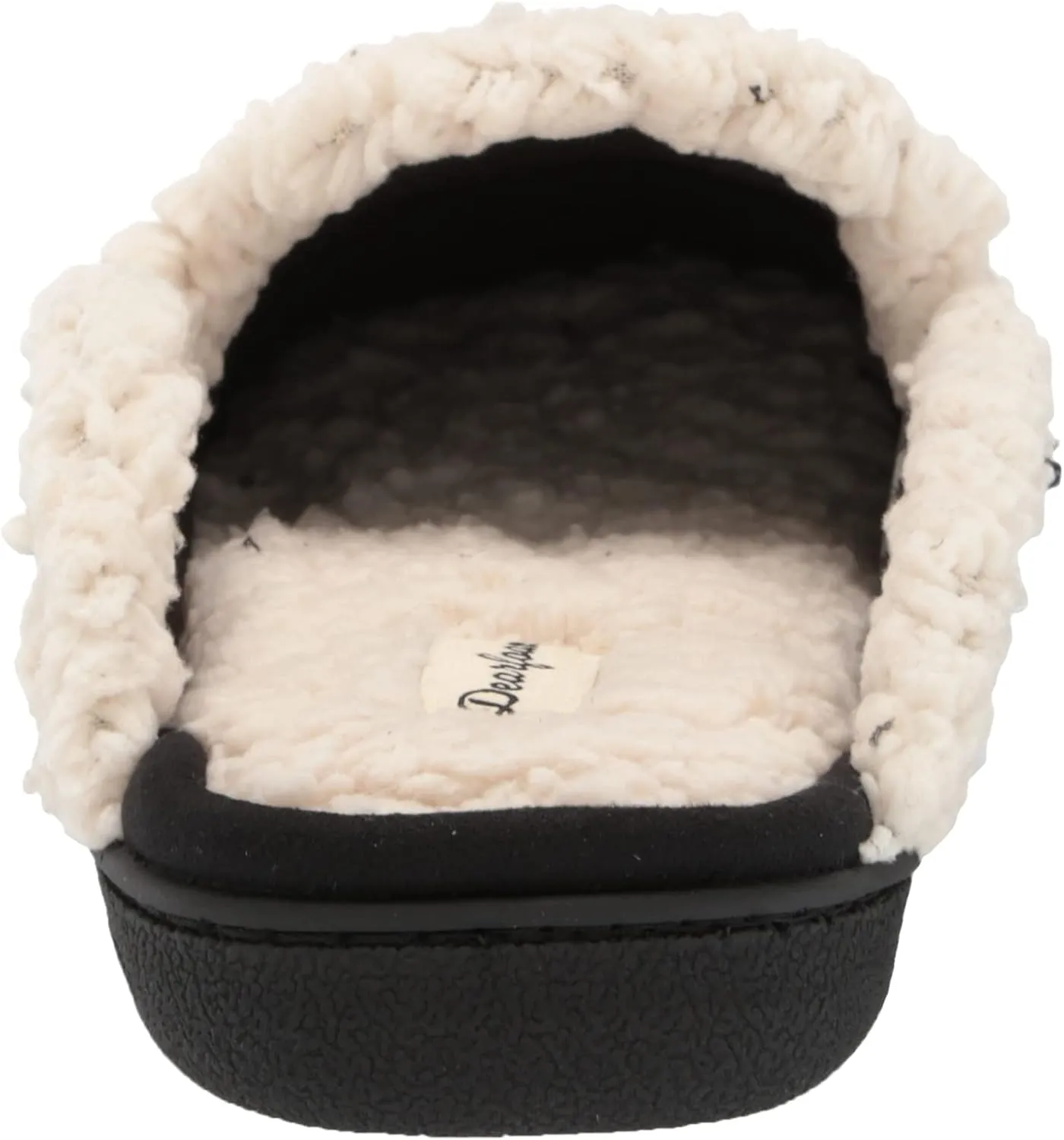 Dearfoams Women's Erin Fairisle Extended Tab Scuff Slipper