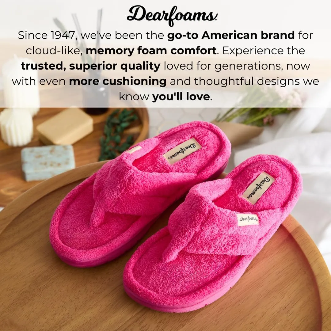 Dearfoams Women's Melanie Terry Thong Slipper