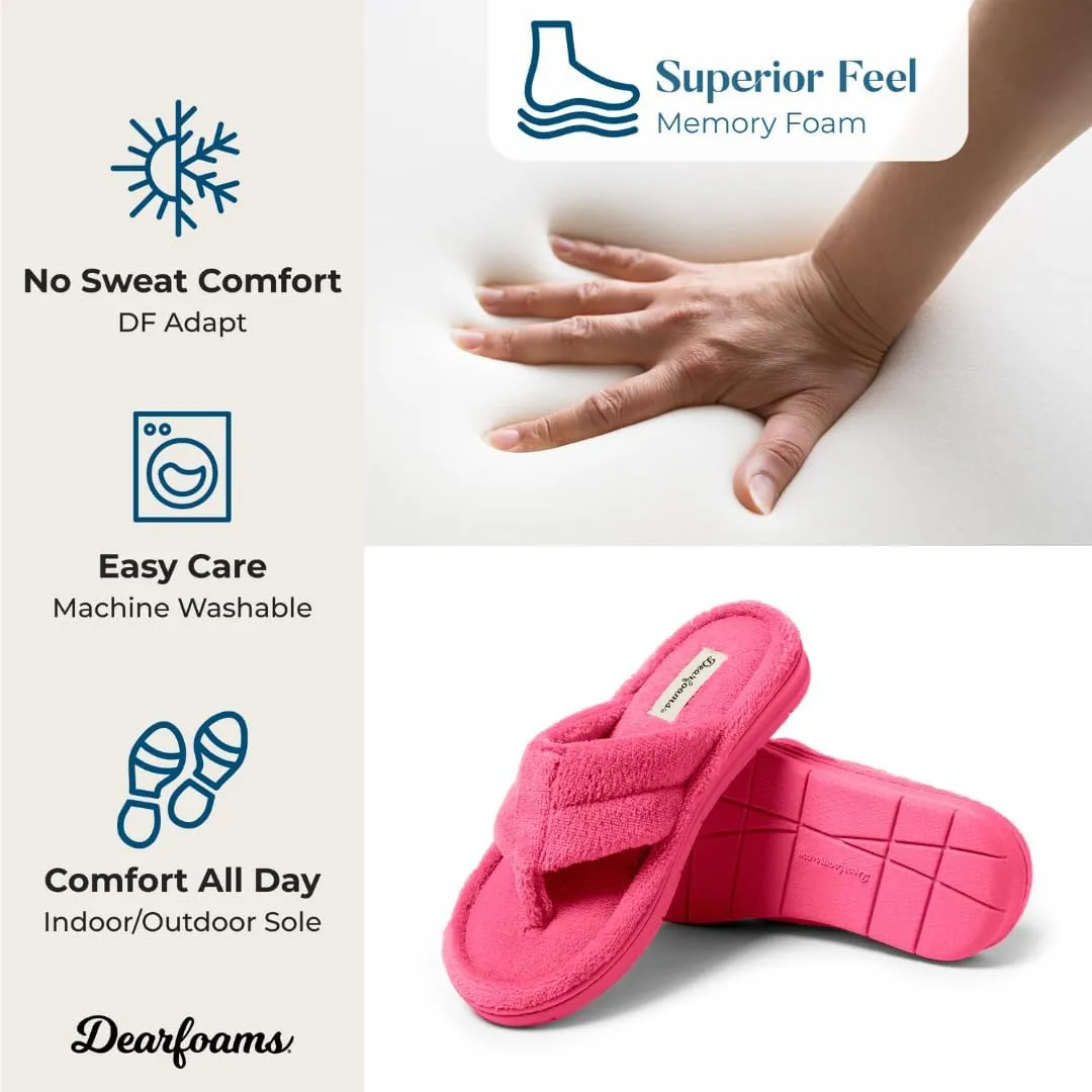 Dearfoams Women's Melanie Terry Thong Slipper