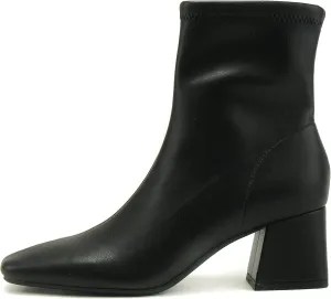 Delicious ADENA – Women Squared Toe Flare Block Heel Soft Stretch Boot Shaft w/Side Zipper Fashion Ankle Bootie