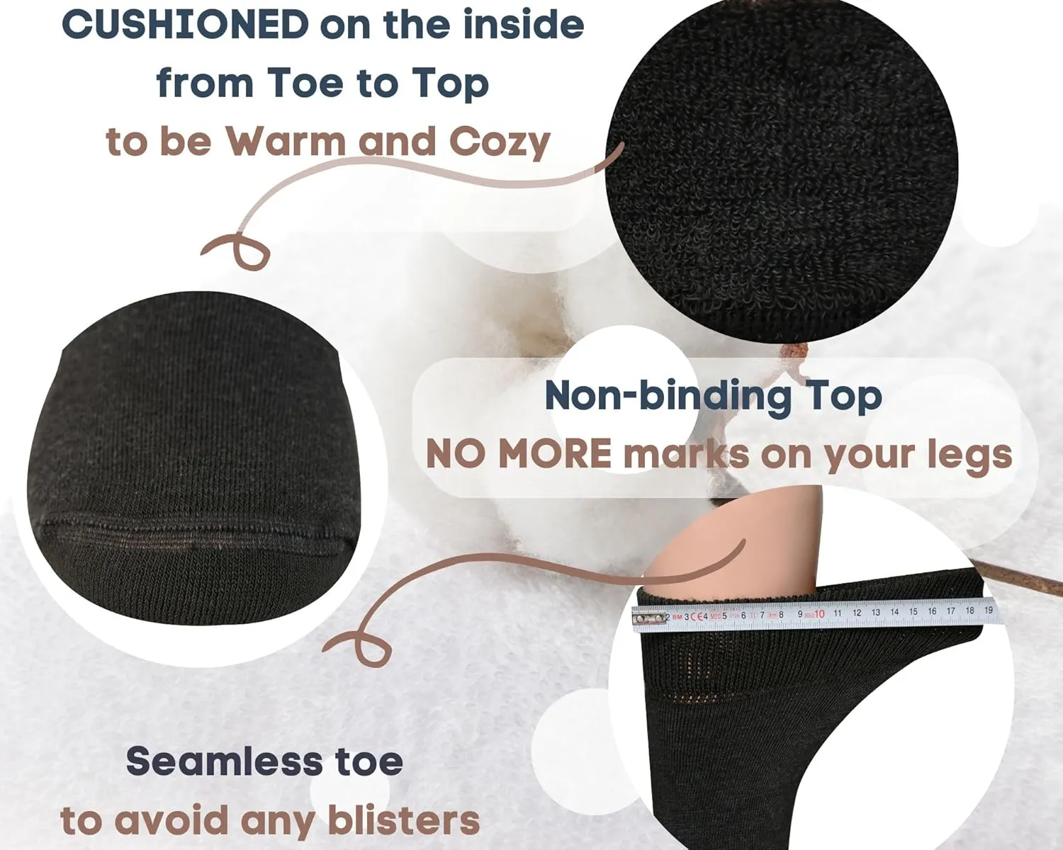 Diabetic socks for women/unisex - Cozy and fuzzy - Super soft and Cushioned thermal socks, Premium Diabetes care…