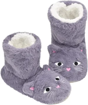 DICUIRD Slipper Socks for Women, Cozy Cute Animal House Indoor Socks with Soft Soles,Warm Fuzzy Sherpa Lined Booties Slippers with Non Slip Bottom,Womens Winter Christmas Gifts