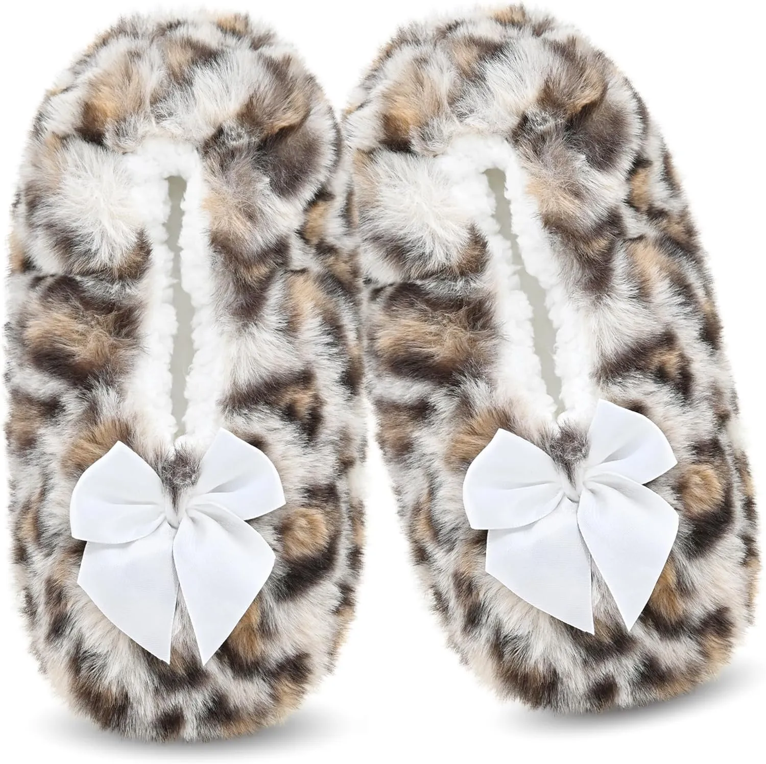 DICUIRD Womens Cozy&Warm Soft Sole Slipper Socks with Grippers-Fuzzy Fleece Lined House Slippers with Non-skid Bottoms