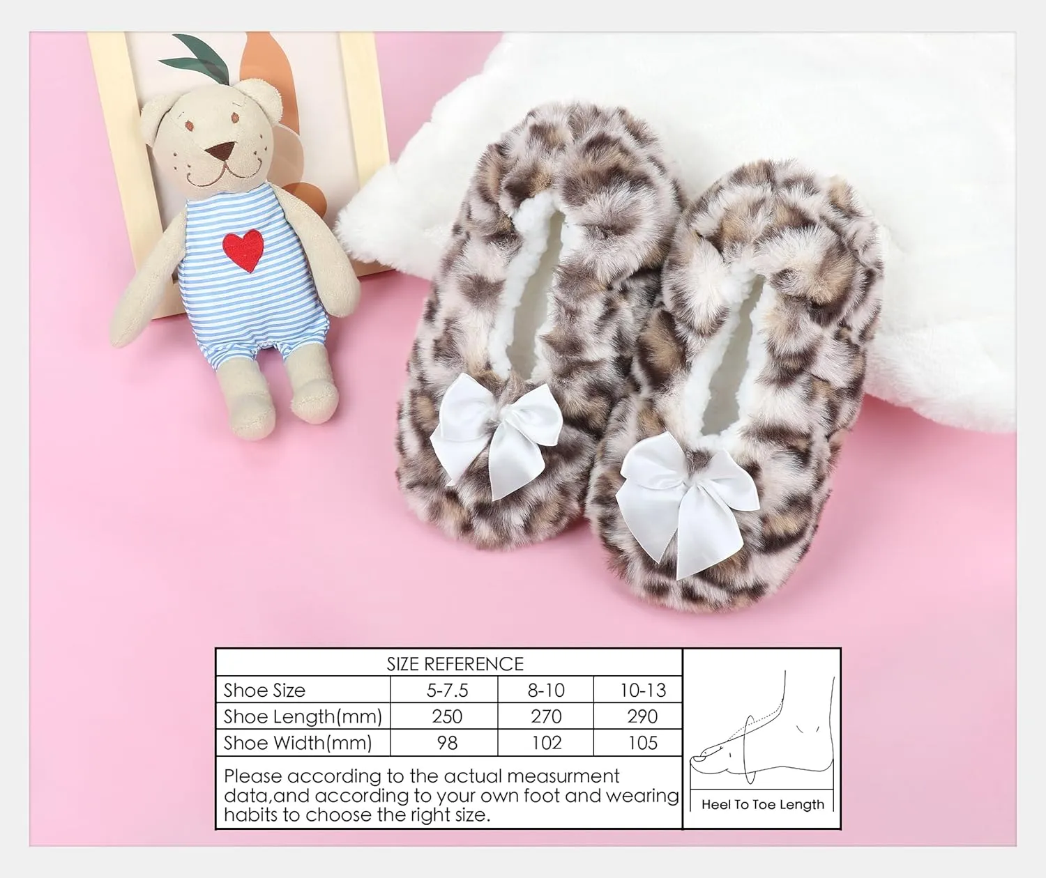 DICUIRD Womens Cozy&Warm Soft Sole Slipper Socks with Grippers-Fuzzy Fleece Lined House Slippers with Non-skid Bottoms