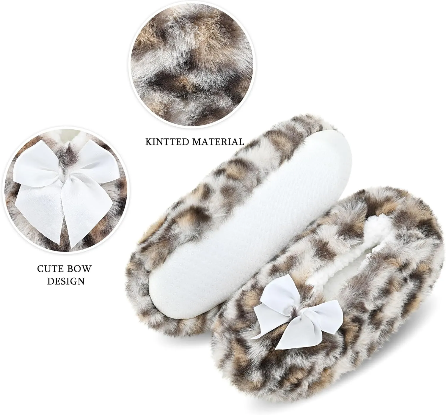DICUIRD Womens Cozy&Warm Soft Sole Slipper Socks with Grippers-Fuzzy Fleece Lined House Slippers with Non-skid Bottoms