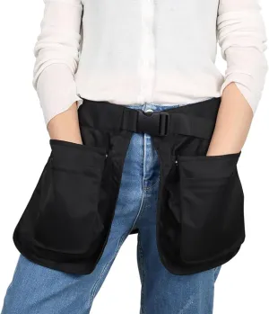 Dog Trainer Treat Pouch with Detachable Pockets, Hand Free Waist Belt Clip, Dog Handler Training Tools Storage Waist Pockets for Men and Women, also Used to Gardening Work, Hairstylist (Black)