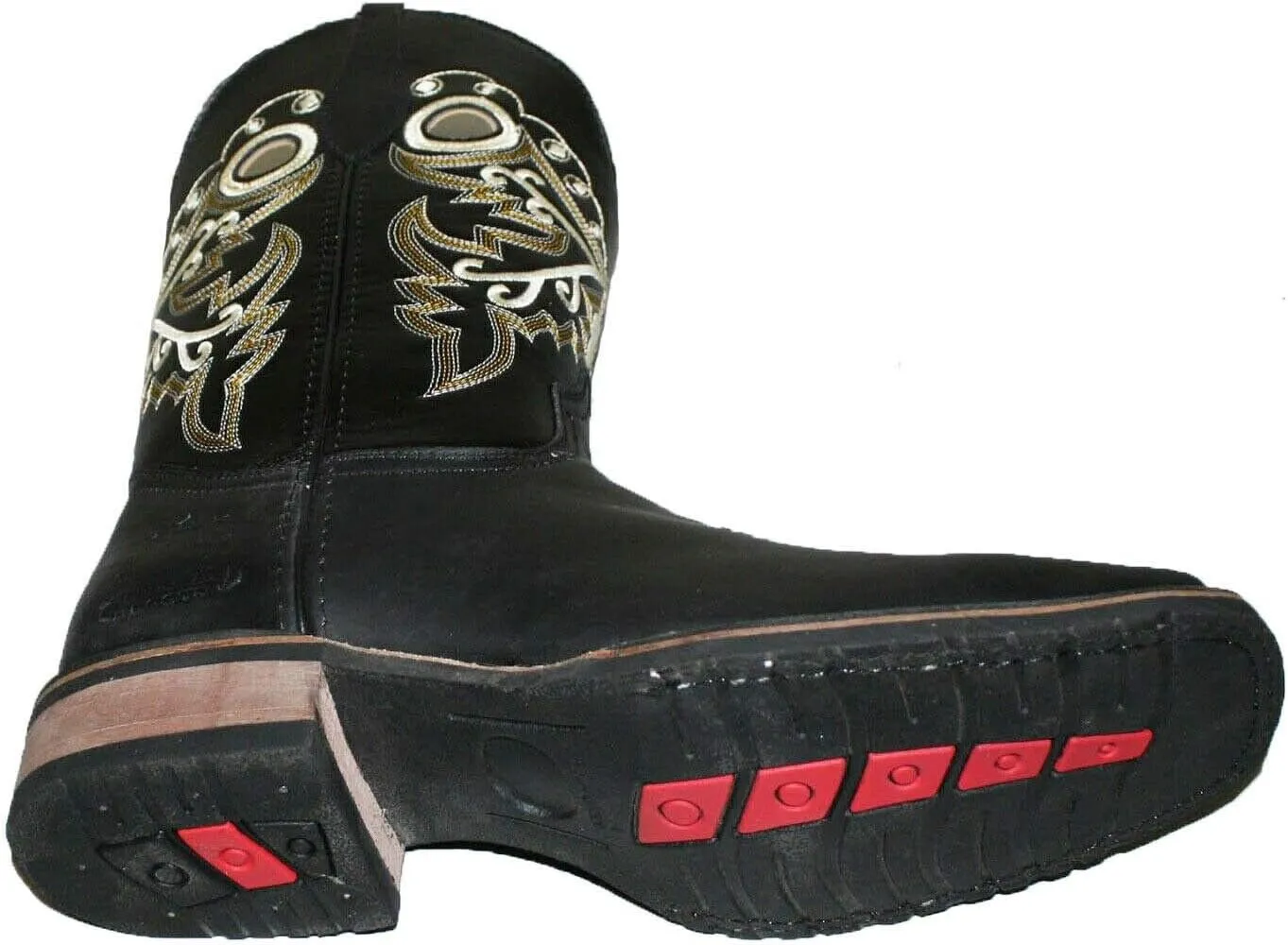 Dona Michi Men's Genuine Cowhide Leather Cowboy Western Square Toe Rodeo Boots Handcrafted