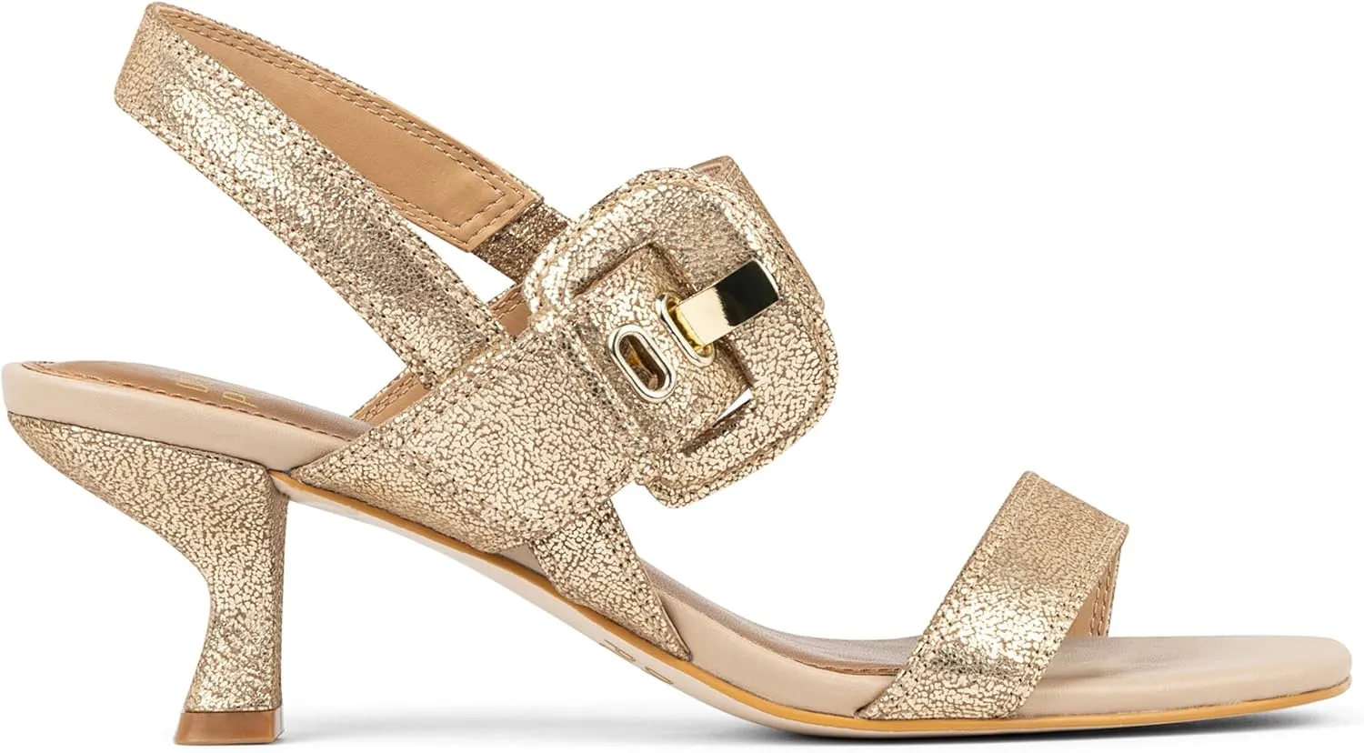 Donald J Pliner Women's Keiran Soft Metallic Brush Off Heeled Sandal