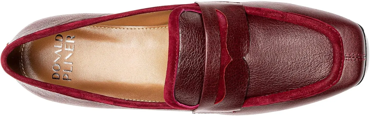 Donald Pliner Women’s Tristina Penny Loafer Heel – 1.3” Block Heel Shoes for Comfort, Slip On Women’s Heels
