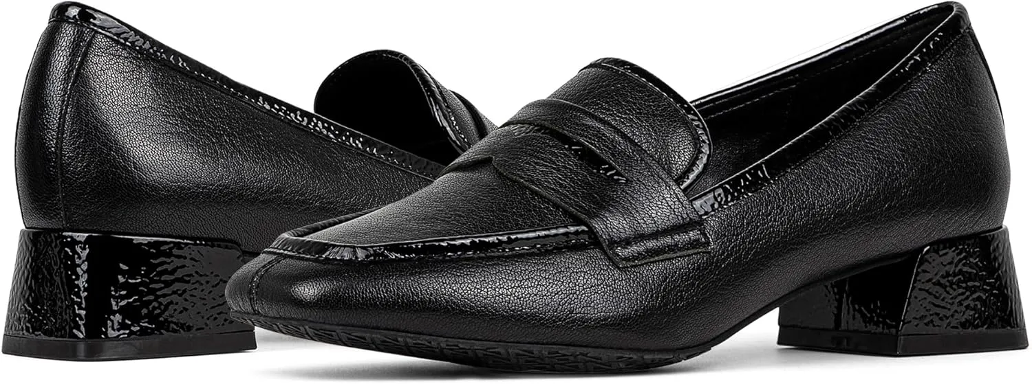 Donald Pliner Women’s Tristina Penny Loafer Heel – 1.3” Block Heel Shoes for Comfort, Slip On Women’s Heels