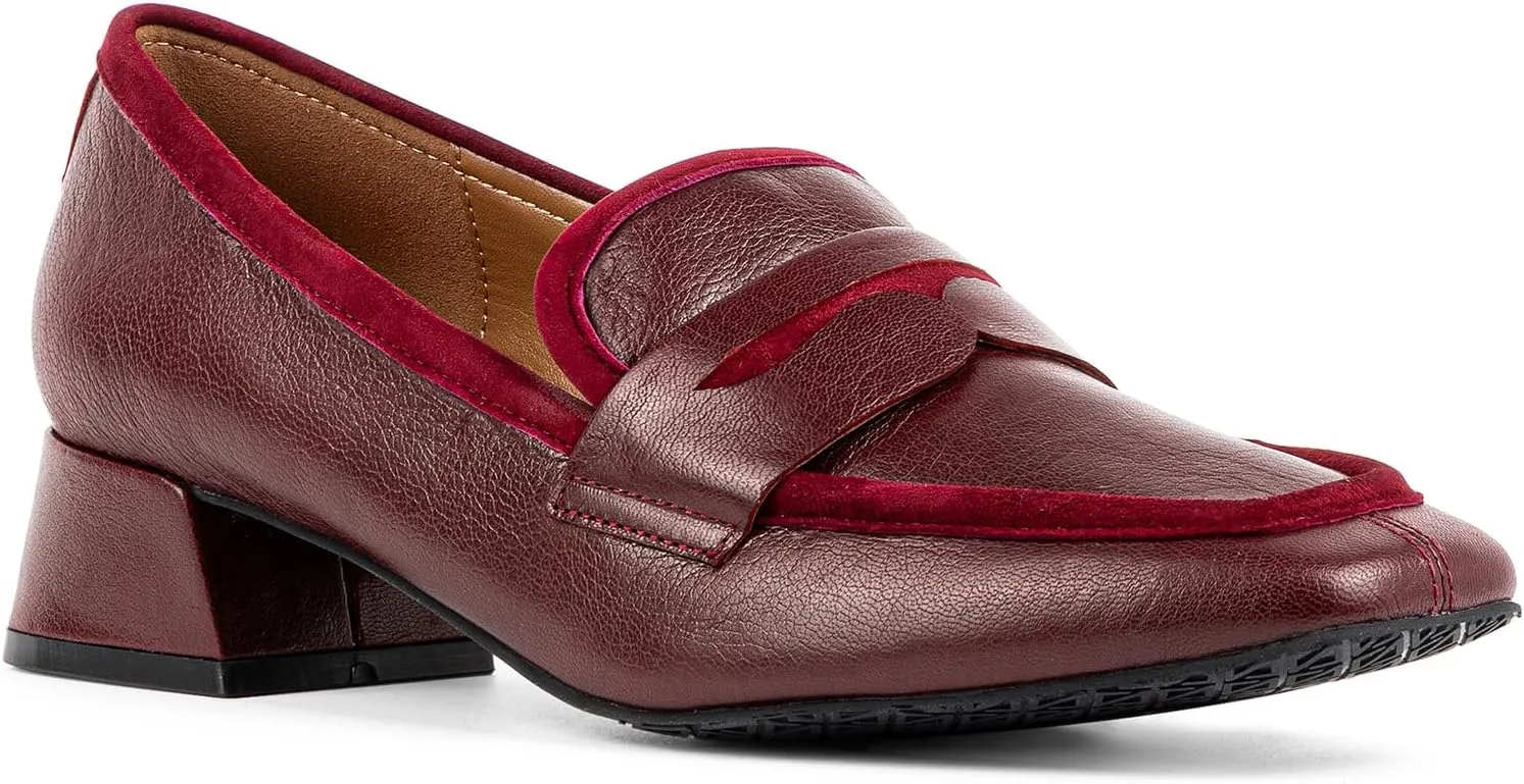 Donald Pliner Women’s Tristina Penny Loafer Heel – 1.3” Block Heel Shoes for Comfort, Slip On Women’s Heels