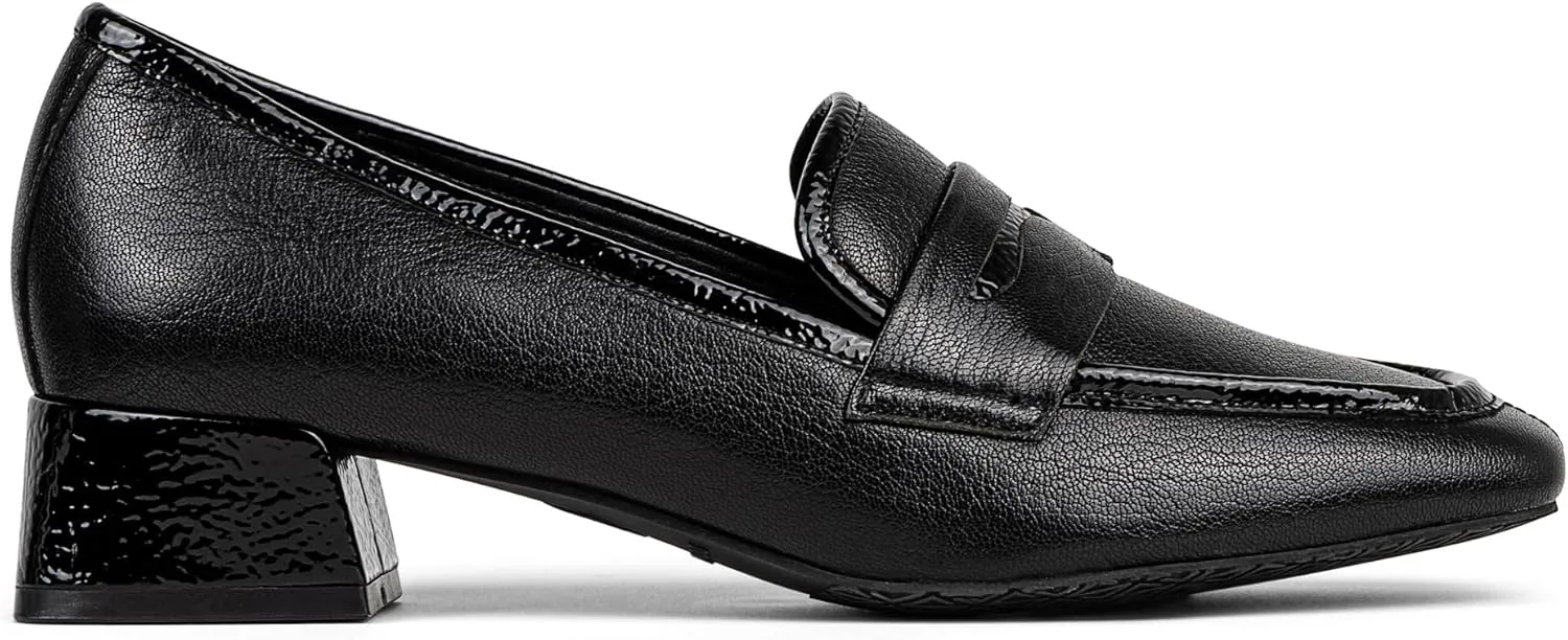 Donald Pliner Women’s Tristina Penny Loafer Heel – 1.3” Block Heel Shoes for Comfort, Slip On Women’s Heels