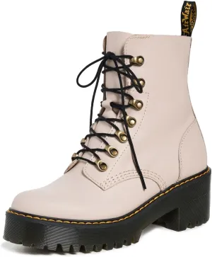Dr. Martens Women's Leona Leather Heeled Boot Fashion