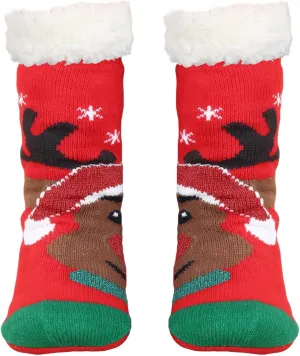 DRASEX Men‘s Fuzzy Slipper Socks Winter Cozy Fluffy Cabin Warm Soft Fleece Lining Thick Comfy Knit Non Slip Christmas Home Socks