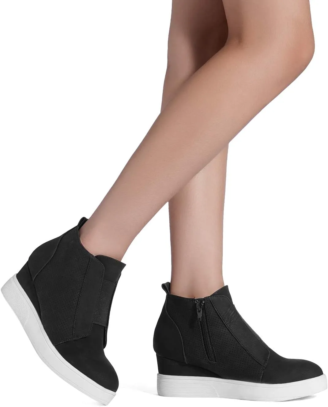 DREAM PAIRS Women’s Platform Wedge Sneakers Ankle Booties