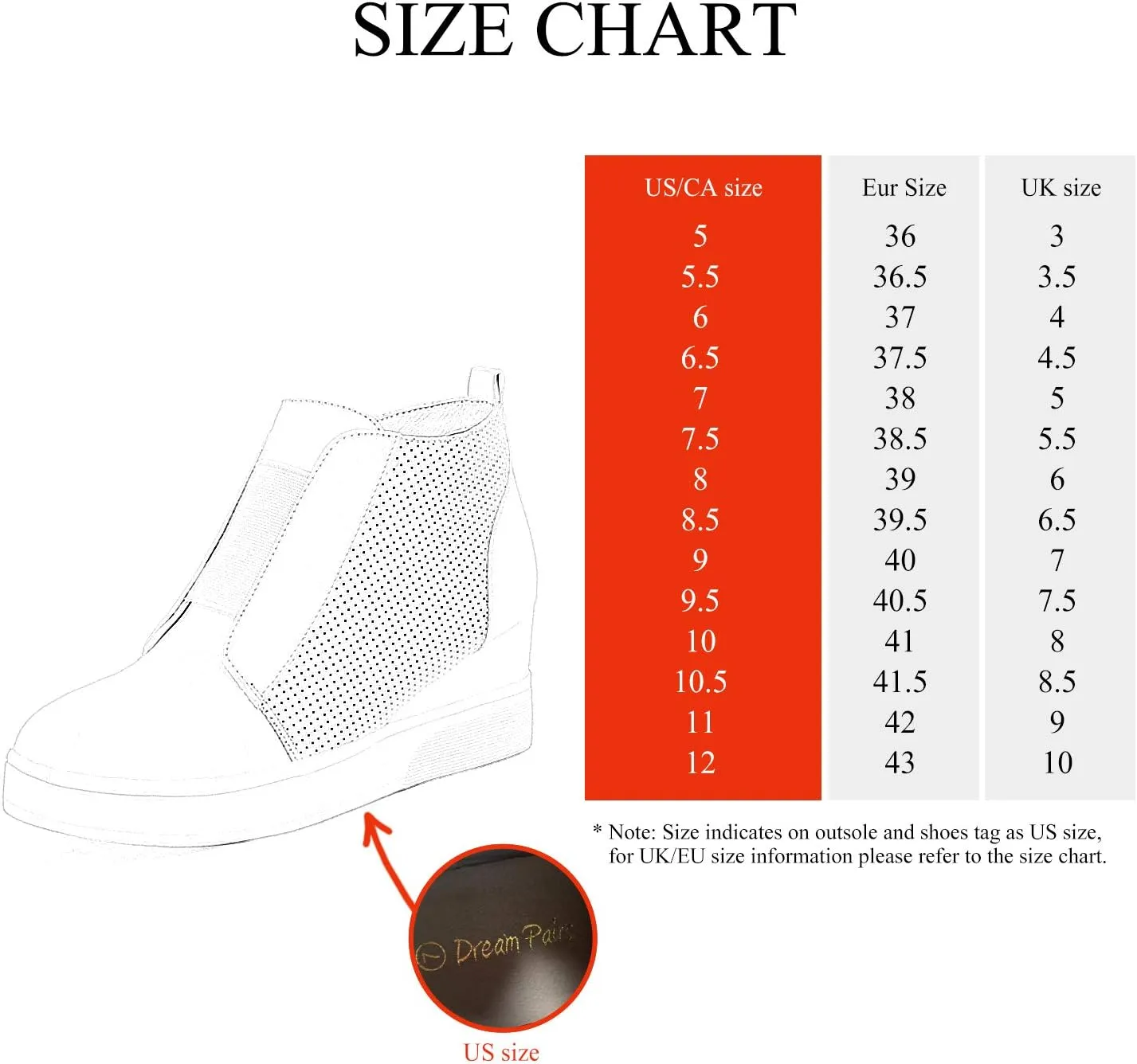 DREAM PAIRS Women’s Platform Wedge Sneakers Ankle Booties